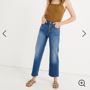 Madewell Slim Wide-Leg Button-Front Jeans